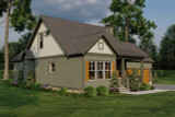 Mountain Rustic House Plan - Whispering Falls 66926 - Front Exterior