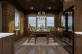 Mountain Rustic House Plan - Whispering Falls 66926 - Dining Room