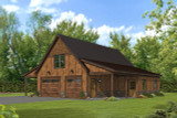 Lodge Style House Plan - Deer Haven Garage 2 93915 - Front Exterior