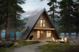 A-Frame House Plan - Aspen 13909 - Front Exterior