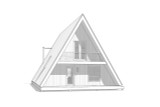 A-Frame House Plan - Aspen 13909 - Front Exterior