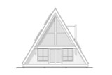 A-Frame House Plan - Aspen 13909 - Rear Exterior