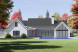 Farmhouse House Plan - 57497 - Rear Exterior