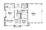 Tudor House Plan - Douglas 88765 - 1st Floor Plan