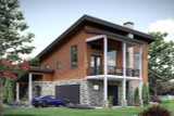 Contemporary House Plan - Mohawk Eagle 28206 - Front Exterior