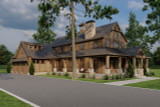 Mountain Rustic House Plan - Timberland Ranch 47769 - Front Exterior