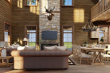 Mountain Rustic House Plan - Timberland Ranch 47769 - Great Room