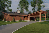 Modern House Plan - Twin Slopes Retreat 14936 - Front Exterior