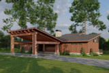 Modern House Plan - Twin Slopes Retreat 14936 - Front Exterior