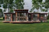 Modern House Plan - Twin Slopes Retreat 14936 - Rear Exterior