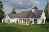 Farmhouse House Plan - Twin Charles Farms 69315 - Rear Exterior