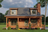 Mountain Rustic House Plan - Lost Creek Retreat 87280 - Front Exterior
