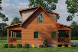 Mountain Rustic House Plan - Lost Creek Retreat 87280 - Left Exterior
