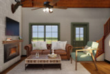 Mountain Rustic House Plan - Lost Creek Retreat 87280 - Great Room