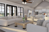 Secondary Image - Farmhouse House Plan - Franklin Farms 40155 - Great Room
