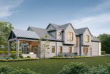 Farmhouse House Plan - Clearwater 77324 - Rear Exterior