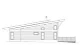 Contemporary House Plan - Forest View Cabin 91407 - Left Exterior