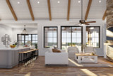 Secondary Image - Mountain Rustic House Plan - Misty Mountain Retreat 27439 - Great Room