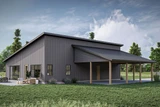 Farmhouse House Plan - Cameron Wood 30482 - Left Exterior