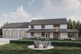Farmhouse House Plan - Clear Creek 45122 - Front Exterior
