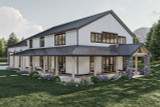 Farmhouse House Plan - Clear Creek 45122 - Right Exterior