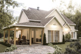 French Country House Plan - Simone 51851 - Rear Exterior