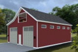 Farmhouse House Plan - Robinson Garage 53947 - Left Exterior