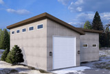 Modern House Plan - Shannon Garage 20967 - Rear Exterior