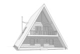 A-Frame House Plan - Cypress 76736 - Front Exterior