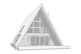 A-Frame House Plan - Cypress 76736 - Rear Exterior