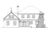 Colonial House Plan - Fairfax 49143 - Rear Exterior