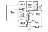 Cottage House Plan - Bauman 55220 - 1st Floor Plan