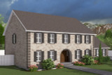 Colonial House Plan - Tamara 75334 - Front Exterior