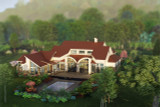 Contemporary Style House Plan - Butterfly 69239 - Aerial View - 