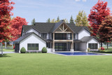 Farmhouse House Plan - 54782 - Left Exterior