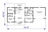 Farmhouse House Plan - 61395 - 1st Floor Plan