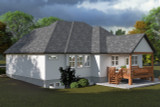 Craftsman House Plan - White 78033 - Rear Exterior
