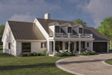 Colonial House Plan - Fairhope 33355 - Left Exterior