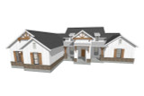 Mountain Rustic House Plan - Oak Pointe 25582 - Front Exterior
