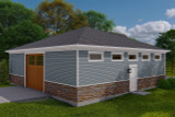 Traditional House Plan - Baird Garage 26967 - Left Exterior