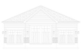 Traditional House Plan - Baird Garage 26967 - Rear Exterior