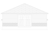 Traditional House Plan - Baird Garage 26967 - Rear Exterior