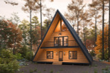 A-Frame House Plan - Redwood 45088 - Front Exterior