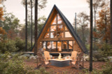 Secondary Image - A-Frame House Plan - Redwood 45088 - Rear Exterior
