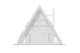 A-Frame House Plan - Redwood 45088 - Rear Exterior