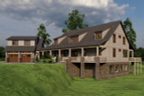 Mountain Rustic House Plan - Silverton Retreat 35663 - Front Exterior