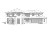 Contemporary House Plan - Whitestone 63070 - Front Exterior
