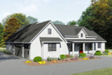 Farmhouse House Plan - Windward Farmhouse 56993 - Front Exterior