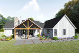 Farmhouse House Plan - Windward Farmhouse 56993 - Rear Exterior