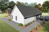 Farmhouse House Plan - Windward Farmhouse 56993 - Left Exterior